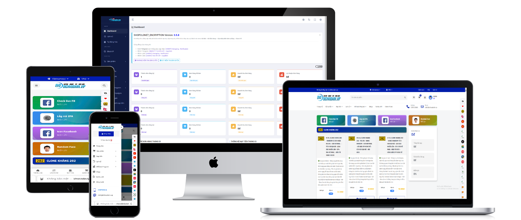  CloneV7 - Version 3.5.8 (Không mã hóa ioncube & không license bản quyền) - Pandanix.com