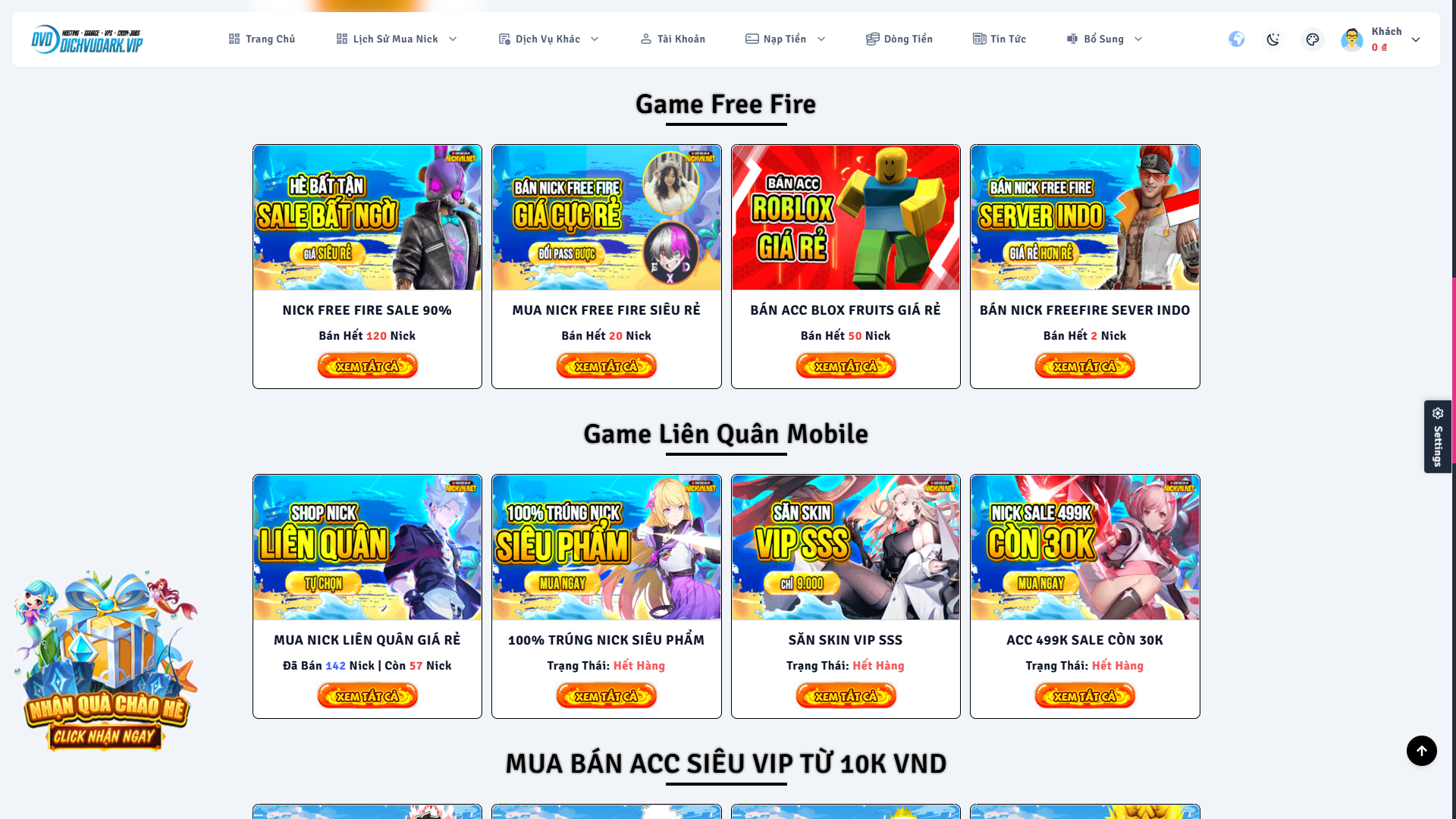 SHOP ACC V3 - CMSNT - Version 6136 Mới Nhất